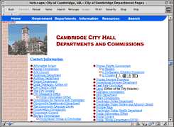 City of Cambridge Department page